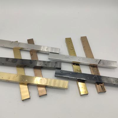 China Modern Tile Accessory Edge Trim Aluminum Metal Tile Strip Copper Marble Tile Trims For Transition for sale