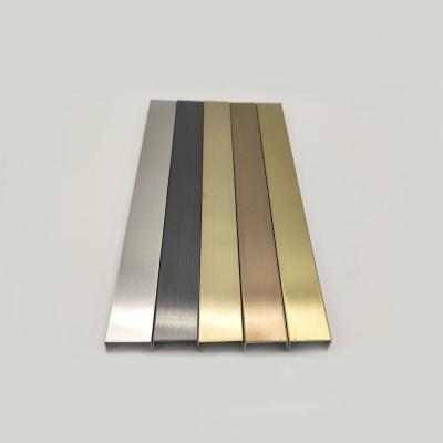 China Modern Accessories Porcelain Wall Trim Stainless Steel Wall Tile Trim Decorative Metal Strip for sale