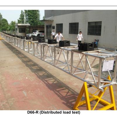 China Heavy Load D66-R Rectangle Aluminum Finish Line Truss For Advertising Or Concert for sale