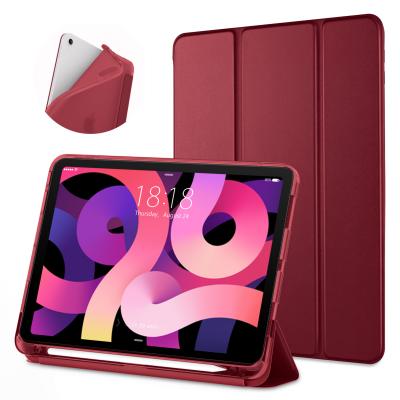 China Adjustable Angles/Precise Cutouts/Custom Logo Ultra Light Soft Edge New Transparent Pencil Holder TPU For iPad Air 10.9 Case Tablet Cover for sale