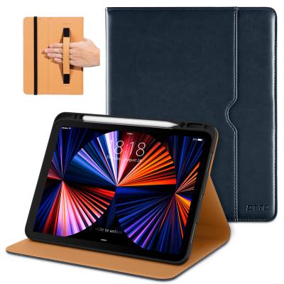 China Multiple Viewing Angles/Auto Wake Sleep Pocket/Built-in 360 Full Hand Strap Protection Large For iPad Pro 12.9 5th Gen 2021 Case With Cheap Price Wholesale for sale