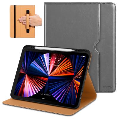 China Multiple Viewing Angles/Auto Wake Sleep/Multiple Viewing Angles Built-in Hand Strap Cover Pencil Holder Auto Wake Sleep For iPad Pro Case 12.9 2021 for sale