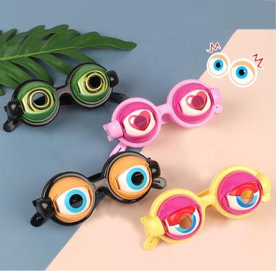 China Funny Games 2021 Hot Selling Creative Crazy Funny Novelty Glasses Kids Toys Glass Eyes Toys Creative Funny Props Glasses for sale