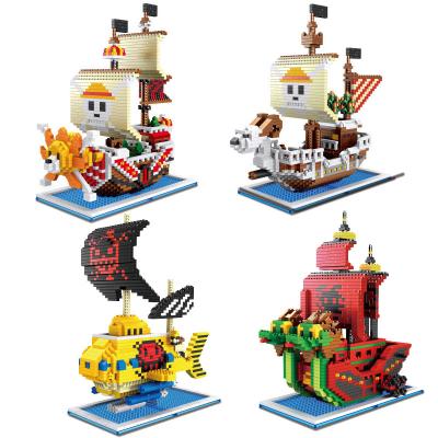 China Toy Wholesale Small Particles Building Blocks Pirate Ship Series Interlocking Building Puzzle Toy Models for sale