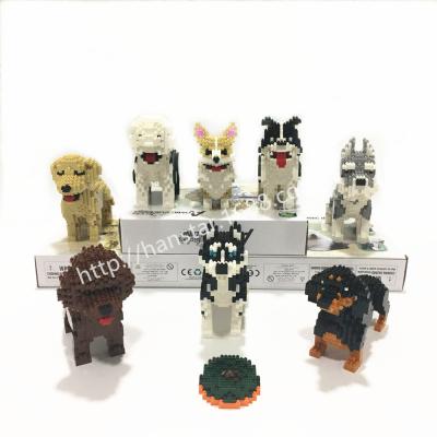 China Construction Toy New Arrivals Small Particles Assembled Plastic Dog Block Golden Retriever Building Block Sets for sale