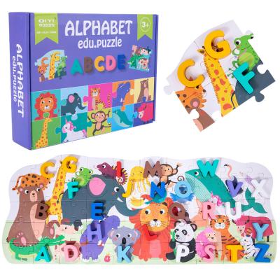 China DIY TOY Wholesale Montessori Early Education Puzzle Toys Children's Numbers Letters Thick Cognitive Gray Cardboard Children Play for sale