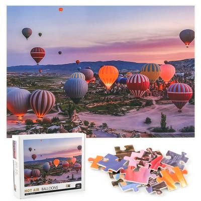 China 2021 Educational Hot Selling Toy Air Balloon Thick Gray Cardboard Kids Game Brain Game Toys Brain Development Game Jigsaw Puzzle for sale