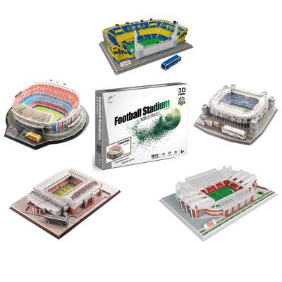 China DIY TOY New Design 3D Jigsaw Puzzle Paper Jigsaw Toy Football Field Children's Toy for sale