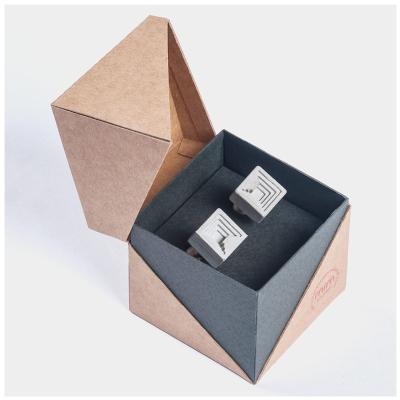 China Handmade Customized Logo Printed Cardboard Cufflink Box for sale