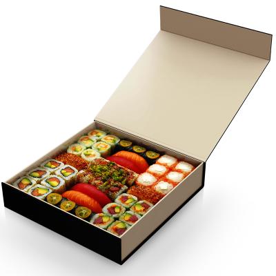 China Handmade Custom Thick Cardboard Food Grade Usage Sushi Packing Box for sale