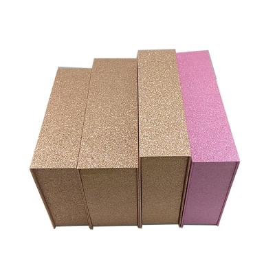 China Recyclable Custom Luxury Glitter Wig Packaging Magnetic Gift Box With Ribbon for sale