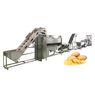 China High Quality Continuous Potato Chips French Fries Machinery Price Worker zu verkaufen