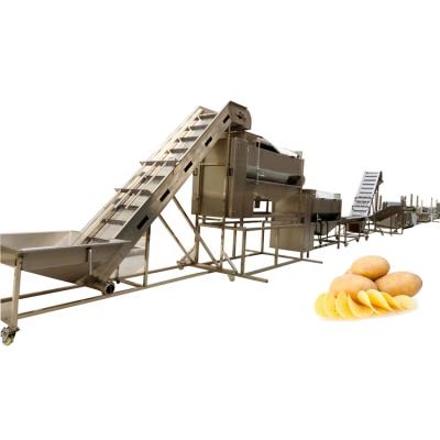 China French Fries Potato Chips Factory Machines French Fries Machine Continuous Automatic Potato Chips Making Machine Price for sale