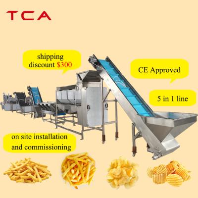 中国 Vegetable Processing Plant Frozen Potato Chips French Fries Machine Production Line Frozen Potato Sticks Production Line 販売のため