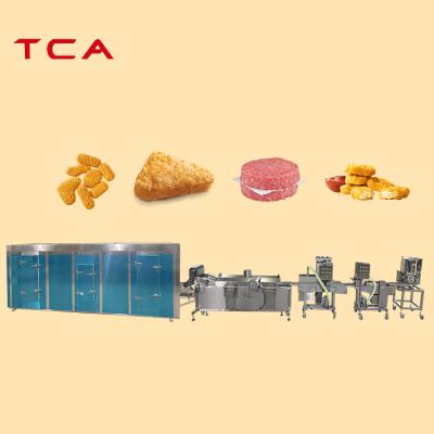 China Automatic High Capacity Hamburger Chicken Nuggets Production Line Hamburger Patty Processing Machine Line Chicken Nuggets for sale