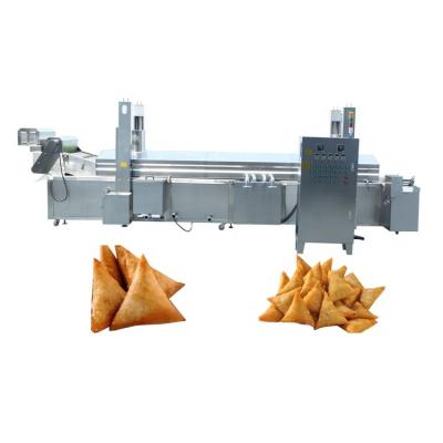 中国 Factory Conveyor Industrial Continuous Fryer Automatic Samosa Frying Machine 販売のため