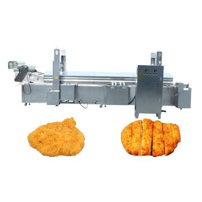 China Factory Industrial Continuous Conveyor Deep Fryer Meat Frying Machine en venta