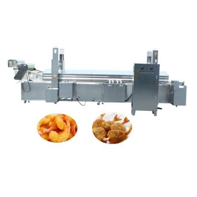 China Factory Industrial Continuous Belt Conveyor Fryer Tempura Frying Machine Shrimp Frying Machine zu verkaufen