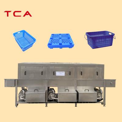 China Critical cleaning pressure seal plastic crate plastic washing machine/plastic crate residue free washing machine for sale