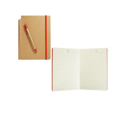 China Hardcover Volume Recycled A5 Thread Sewing Brown Kraft Paper Notebook for sale