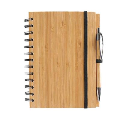 China Good quality spiral wholesale custom cover wooden notebook for sale