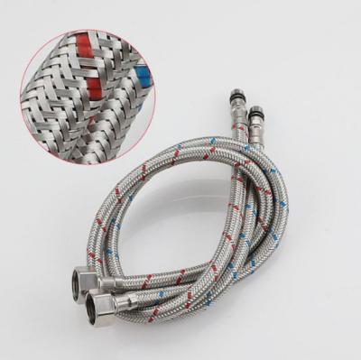 China Contemporary Braided Bathroom Kitchen Faucet Connector Stainless Steel Supply Hose for sale