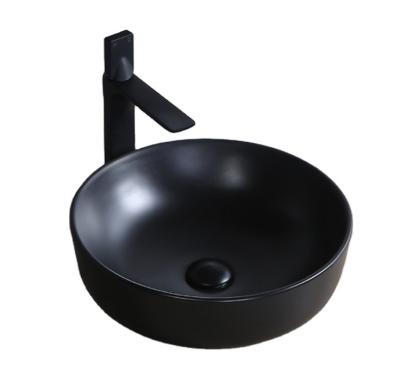 China Modern Black 8221Ceramics Round Wash Sink , Multi-Use Wash Basin for sale