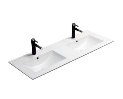 China Modern Brand New Bathroom Sanitary Ware Ceramic Cabinet Sinks Double Hand Sink for sale