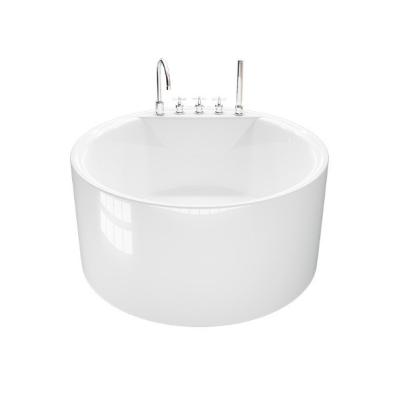 China Whirlpool Hydromassage Freestanding Acrylic Freestanding Round Bathtub 1.25 1.35 1.5 1.6m for sale