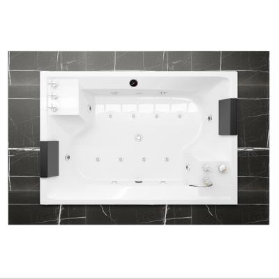 China Freestanding Acrylic Hydraulic Water Jet Whirlpool Spa Bathtub Massage Hotel Bathtub for sale