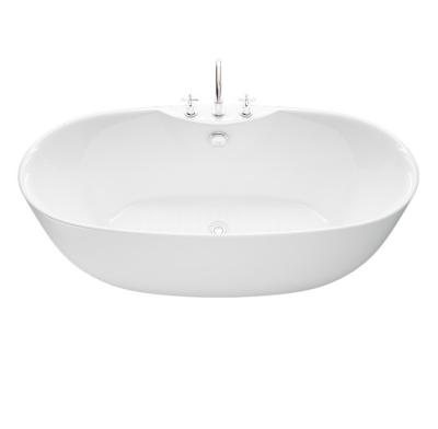 China Bathroom Acrylic Plastic Oval Tub Free Standing Bathtub for sale