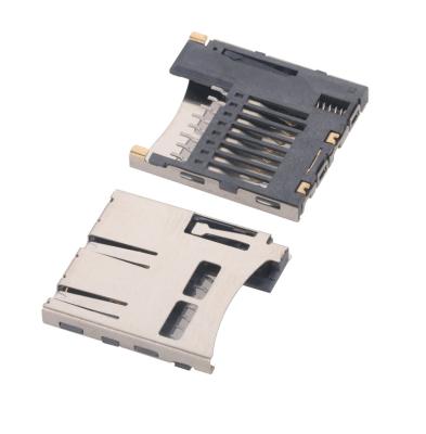 China Automotive MUP 8P TF PCB SMT Push Type Molex Part SD Card Connector Memory Card Holder Socket Replacement For Mobile Phone for sale