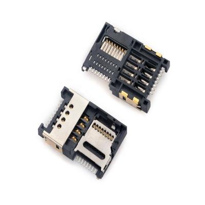 China MUP-M619 SIM 8 Pin+SD 8 Pin Reader SIM Card Connector sim TF Card Holder Slot Combo Socket For Samsung s5230 cell phone for sale