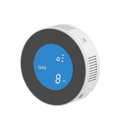 China Tuya Wifi Smart Natural Gas Alarm Sensor With K31 Temperature Function Combustible Gas Leakage Detector for sale