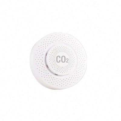 China New PVC Design Tuya Wifi Carbon Dioxide CO2 Air Detector And Fire Smoke Detector Desktop Greenhouse With NDIR Sensor for sale