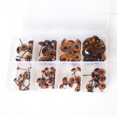 China Cartoon toy 100Pcs /box 4-12mm pin toy glass eyes for diy handcraft findings for diy doll finsings for sale