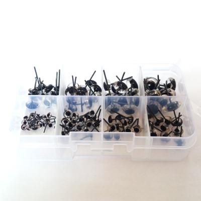 China Cartoon toy 100Pcs /box 4-12mm mix size pin toy glass eyes for doll diy findings-- blue/clear/black/coffee/dark coffee color option for sale