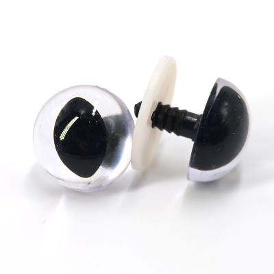 China 100pcs/lot 12mm/18mm Cartoon Toy 12mm/18mm Transparent Crystal Cat Eyes/Plastic Doll Eyes for sale