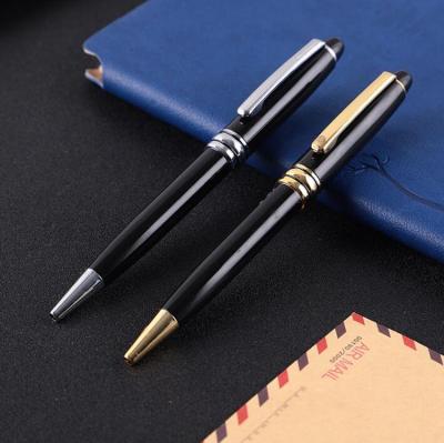 China JR437B-BP Promotion Pen Metal Signature Pen Classic Black Twist Ball Pen With Custom LOGO for sale