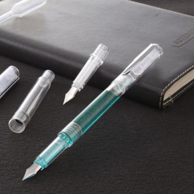 China New FD-005 Student Grade Plastic Fountain Pen Premium Transparent Stationery Gift for sale