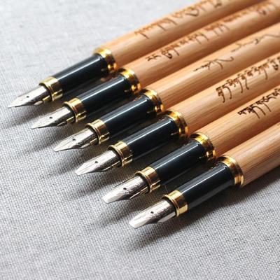 China High Quality Luxury Wooden Fountain Pen W015F Promotional Calligraphy Pen With Different Nib Sizes and Shapes for sale