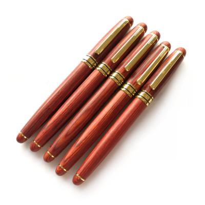 China Promotional Luxury Pen W013RF Rose Wood Eco-friendly Pen Best Gift With Custom Logo Wooden Fountain Pen for sale