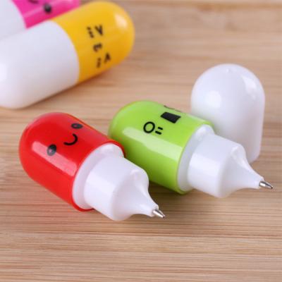 China Barber Shop NPPL-013 Popular Function Stretch Cute Stationery Pill Style Multi Color Plastic Ball Pen for sale