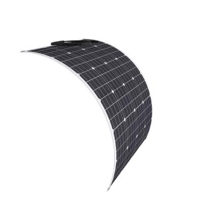 China Factory High Efficiency 120W 24V Monocrystalline Heterojunction Donble-sided Flexible Solar Panels 158.75mmx158.75mm for sale