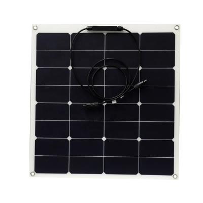 China ETFE or PET Manufacturer 55W 18V Sunpower Flexible High Efficiency Solar Panels for sale