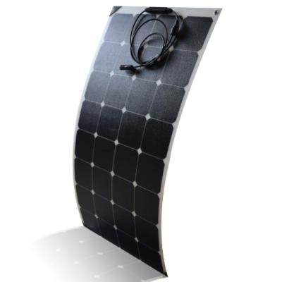 China Manufacturer 100W 110W 18V Sunpower 125mmx125mm High Efficiency Back Contact ETFE Flexible Solar Panels for sale