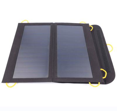 China Manufacturer 10A Factory Sale High Efficiency 14W 6.6V 5V Mono Folding Portable Solar Panels for sale