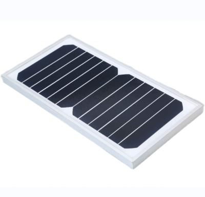 China Manufacturer High Efficiency Long Lifespan 6.5W 7W 6.6V 5V 125mmx125mm Monocrystalline Silicon Cell Glass Solar Panels for sale