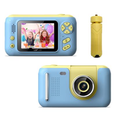 China Cartoon 2.4 Inch 180 Degree Rotation Digital Take Photo Camera Toy Camera Rechargeable 1080p Mini Video Print Kids Camera for sale