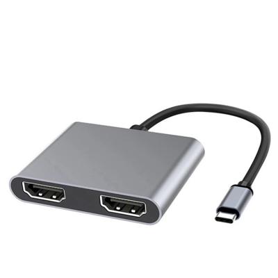 China PC Computer 2 in 1 USB C Hub to Dual Dual 4K HDTV Screen Expansion Type C Docking Station for PC Laptop Accessories for sale